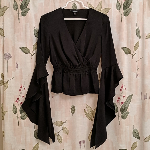 BLK Bohemian blouse flowy sleeves NWOT - Picture 1 of 8